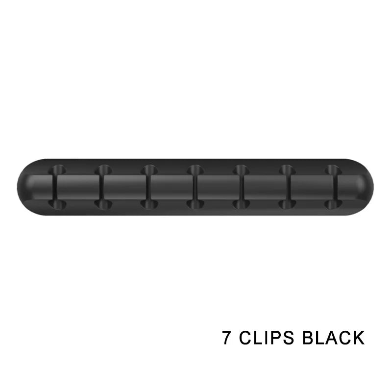 Organizador de Cabos USB em Silicone, Enrolador de Cabos USB para Carregamento, Suporte para Rato, Teclado e Auricular, Clipes Organizadores de Fios.