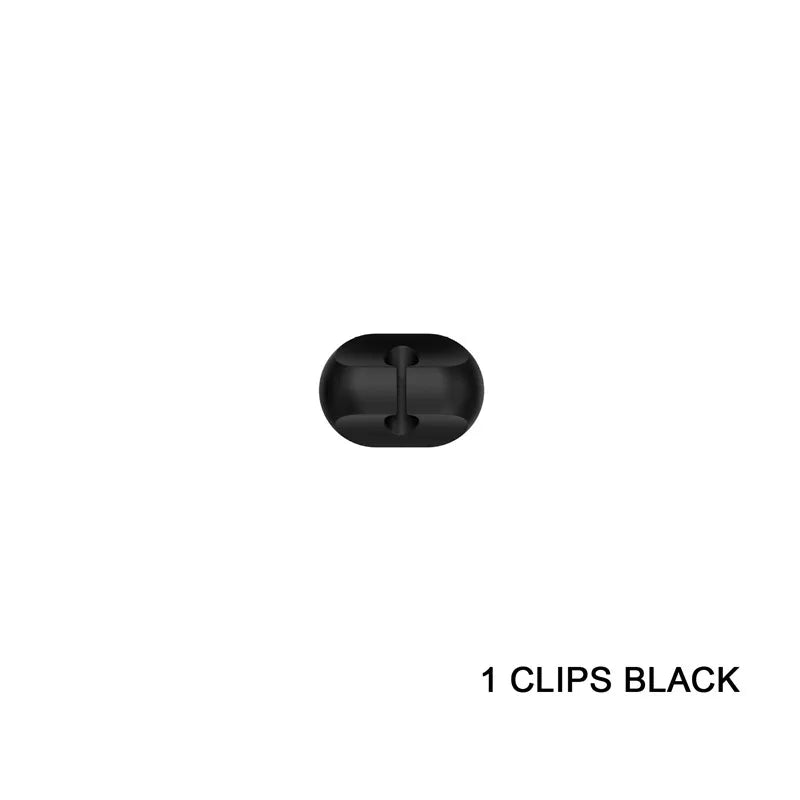 Organizador de Cabos USB em Silicone, Enrolador de Cabos USB para Carregamento, Suporte para Rato, Teclado e Auricular, Clipes Organizadores de Fios.