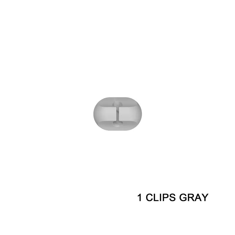 Organizador de Cabos USB em Silicone, Enrolador de Cabos USB para Carregamento, Suporte para Rato, Teclado e Auricular, Clipes Organizadores de Fios.