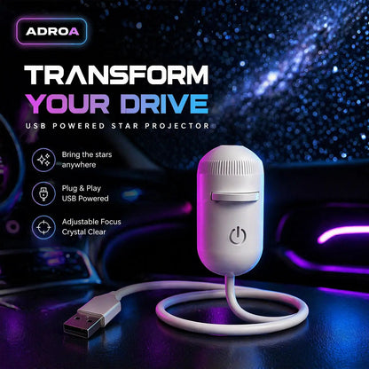 Galaxy Projector 2-In-1 Starry Sky Projector & Night Light USB Galaxy Projector Night Light for Car Ceiling Decor