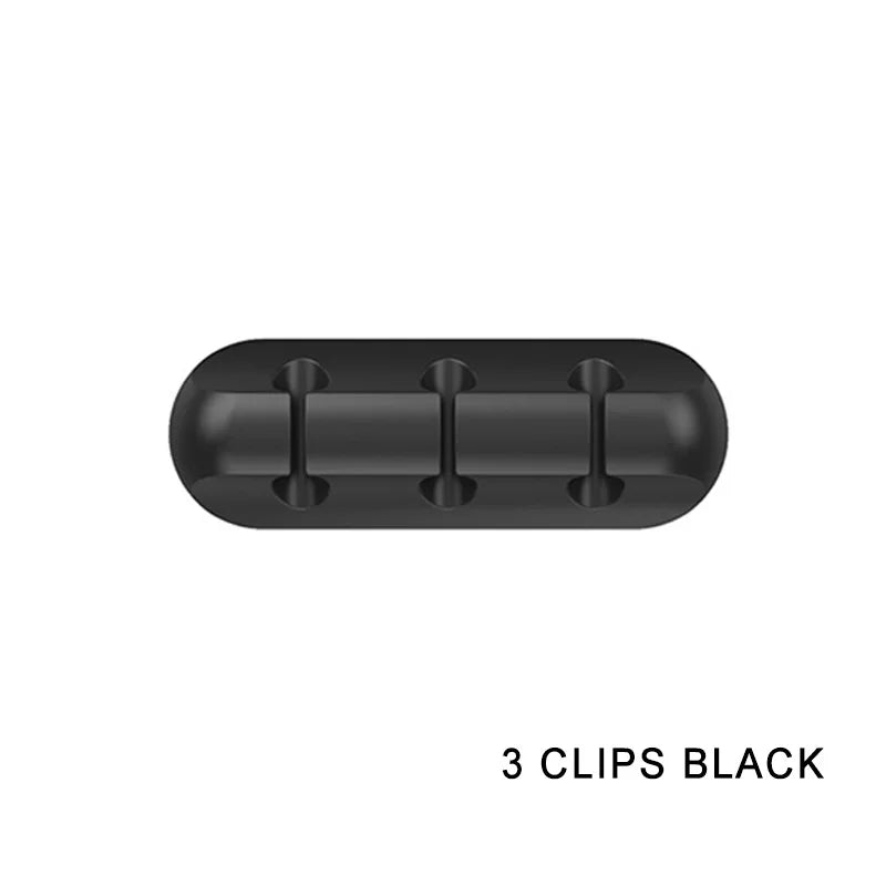 Organizador de Cabos USB em Silicone, Enrolador de Cabos USB para Carregamento, Suporte para Rato, Teclado e Auricular, Clipes Organizadores de Fios.