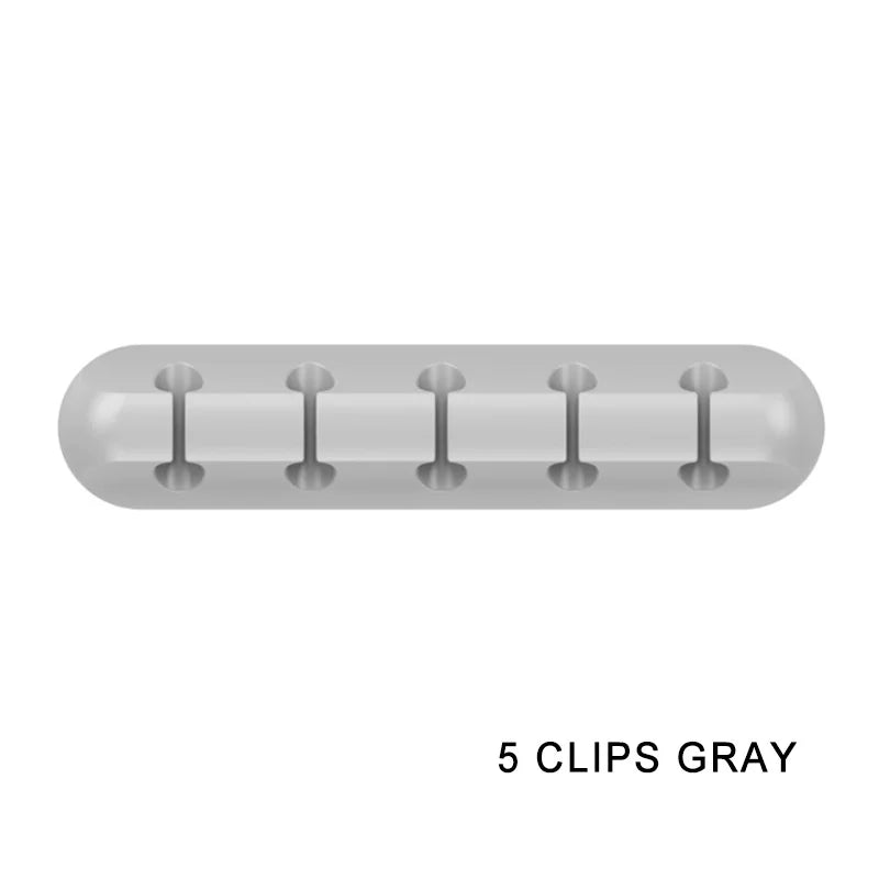 Organizador de Cabos USB em Silicone, Enrolador de Cabos USB para Carregamento, Suporte para Rato, Teclado e Auricular, Clipes Organizadores de Fios.