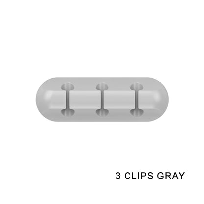 Organizador de Cabos USB em Silicone, Enrolador de Cabos USB para Carregamento, Suporte para Rato, Teclado e Auricular, Clipes Organizadores de Fios.